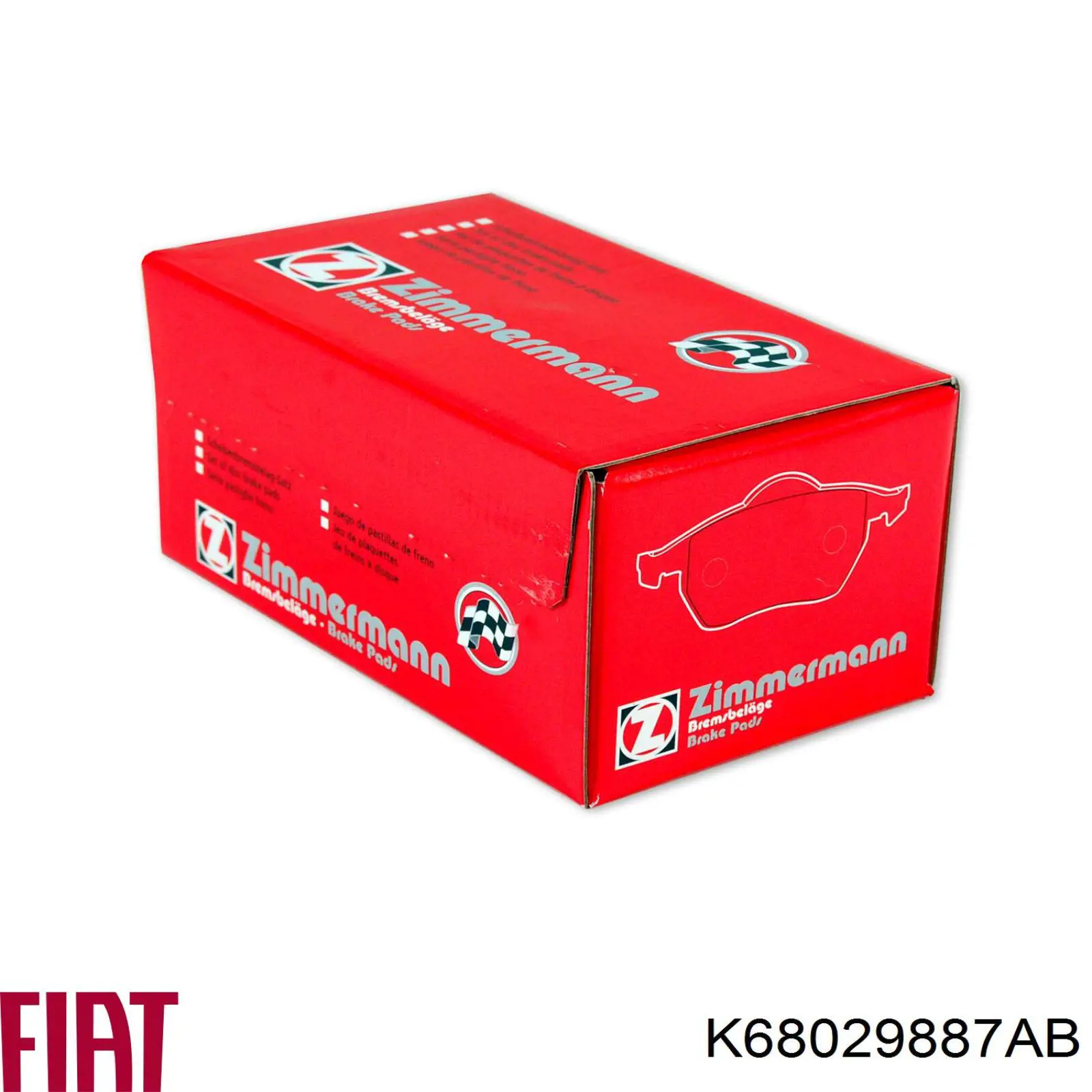 K68029887AB Fiat/Alfa/Lancia Колодки гальмівні задні, дискові