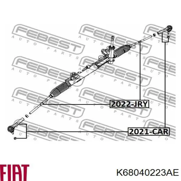 Тяга рульова поперечна Fiat/Alfa/Lancia K68040223AE ціна, від 14.86 USD
