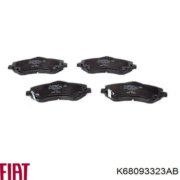 Купити K68093323AB Fiat/Alfa/Lancia Колодки гальмівні передні, дискові