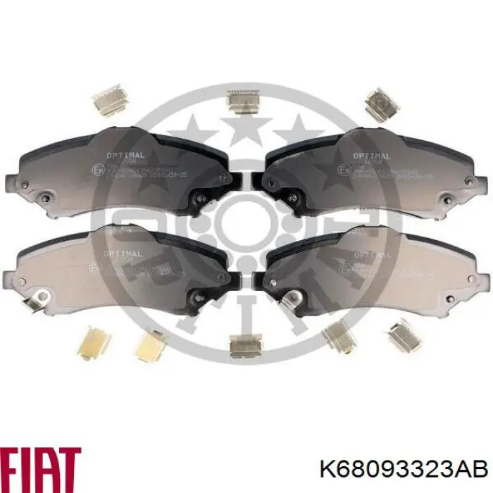 K68093323AB Fiat/Alfa/Lancia Передні гальмівні колодки