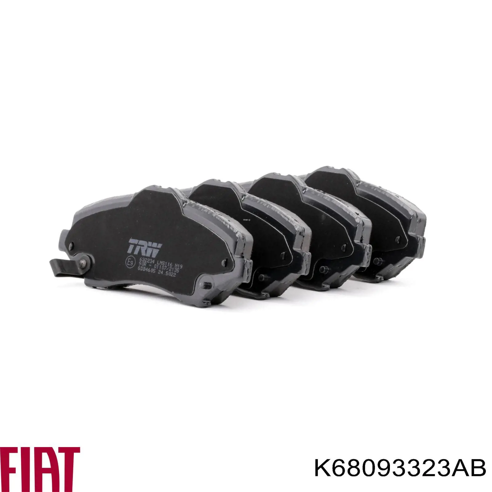 Передні тормозні колодки K68093323AB Fiat/Alfa/Lancia