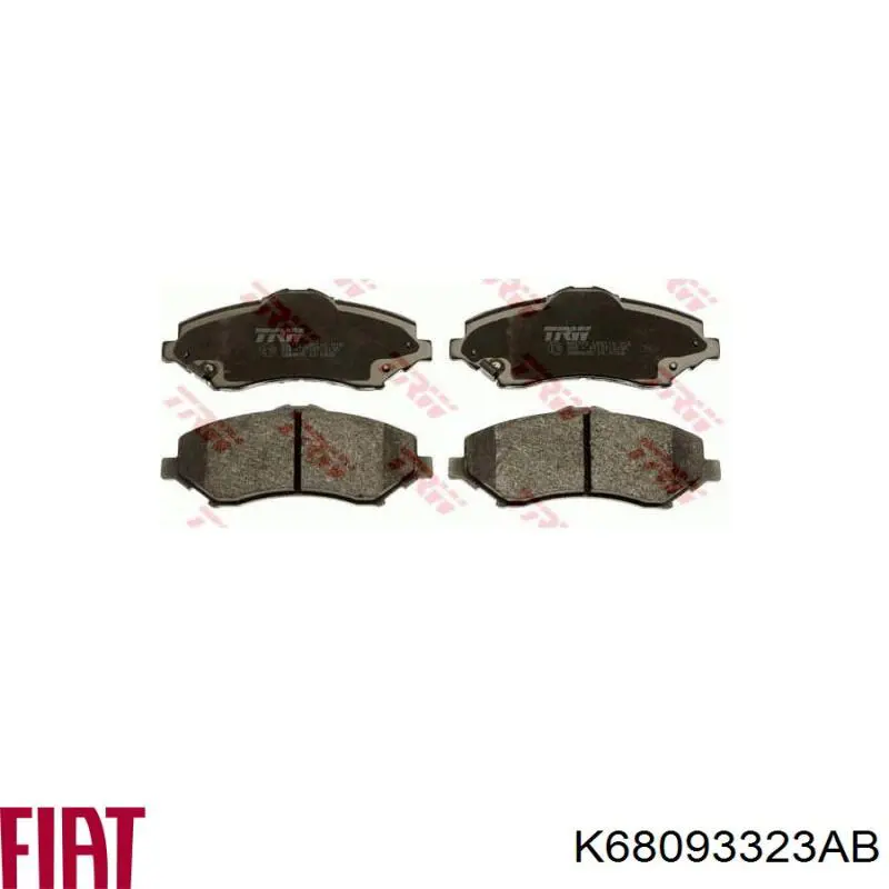 Гальмівні колодки Fiat/Alfa/Lancia K68093323AB ціна, від 33.71 USD