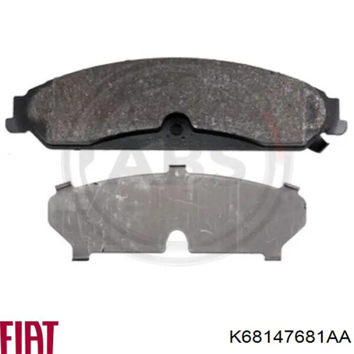 Купити K68147681AA Fiat/Alfa/Lancia Колодки гальмівні передні, дискові