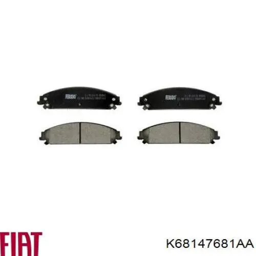 Передні тормозні колодки K68147681AA Fiat/Alfa/Lancia