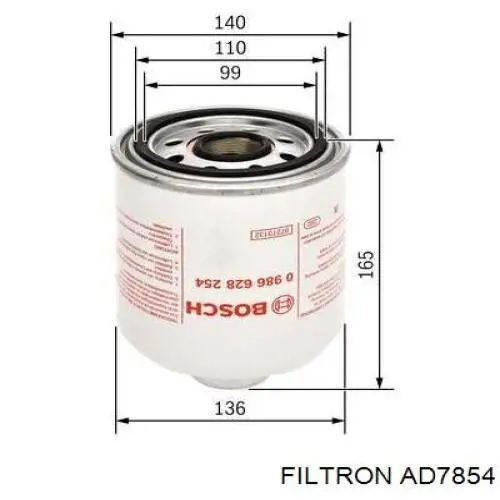 AD7854 Filtron фільтр осушувача повітря (вологомастиловідділювача (TRUCK))