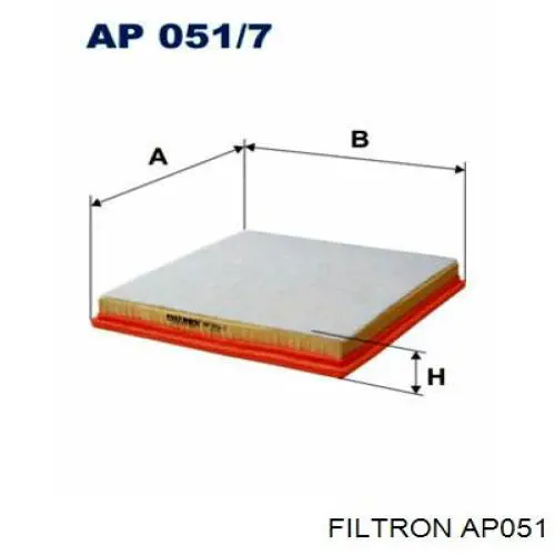 Елемент повітряного фільтра Filtron AP051 ціна, від 3.65 USD