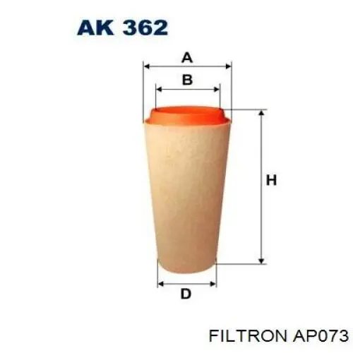 AP073 Filtron Повітряний фільтр двигуна