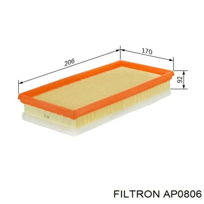 Елемент повітряного фільтра Filtron AP0806 ціна, від 4.81 USD