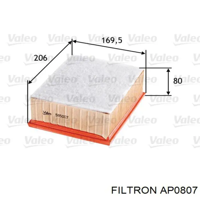 AP0807 Filtron фільтр повітряний
