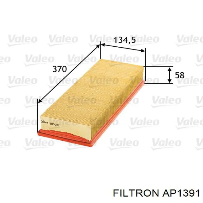 Елемент повітряного фільтра Filtron AP1391 ціна, від 4.68 USD