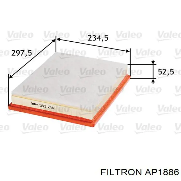 Елемент повітряного фільтра Filtron AP1886 ціна, від 12.23 USD