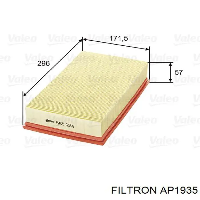 Елемент повітряного фільтра Filtron AP1935 ціна, від 10.10 USD