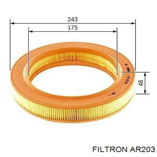 AR203 Filtron фільтр повітряний