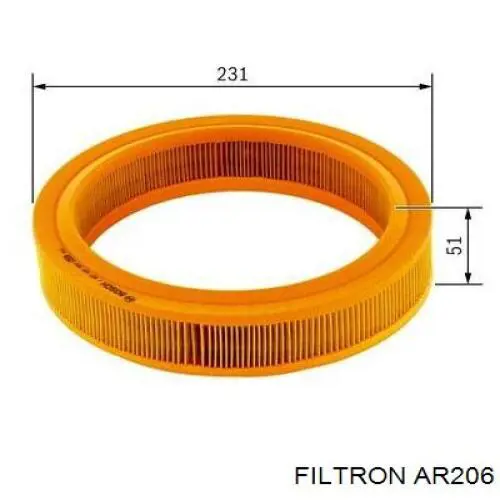 AR206 Filtron фільтр повітряний