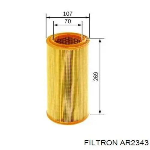 Елемент повітряного фільтра Filtron AR2343 ціна, від 5.88 USD