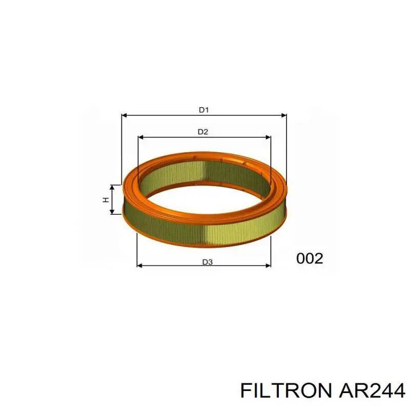 Елемент повітряного фільтра Filtron AR244 ціна, від 8.42 USD