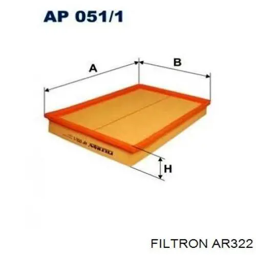 AR322 Filtron Повітряний фільтр двигуна