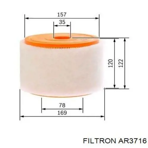 Повітряний фільтр AR3716 Filtron