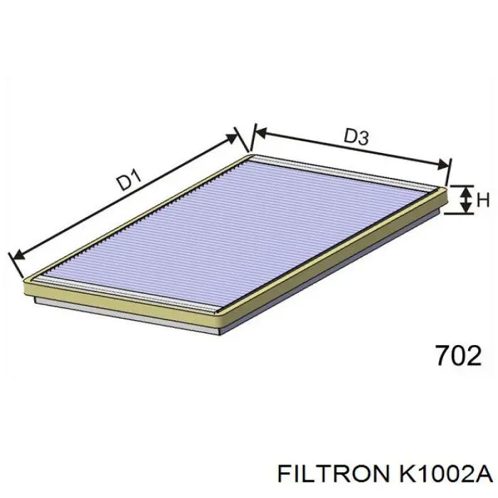 Купити K1002A Filtron Фільтр салону вугільний