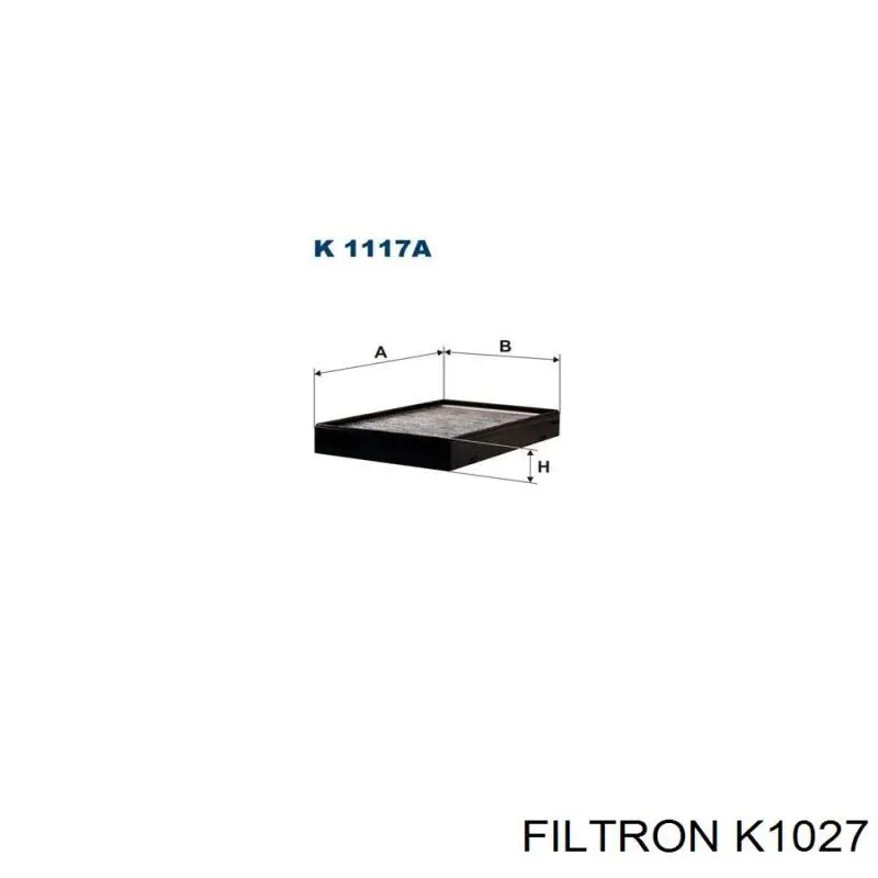 Фільтр салону K1027 Filtron