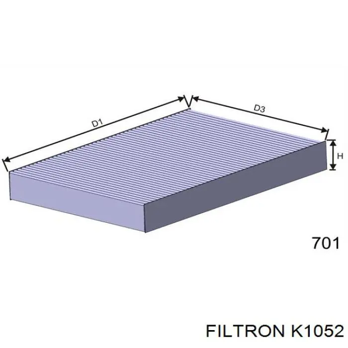 Купити K1052 Filtron Фільтр салону вугільний