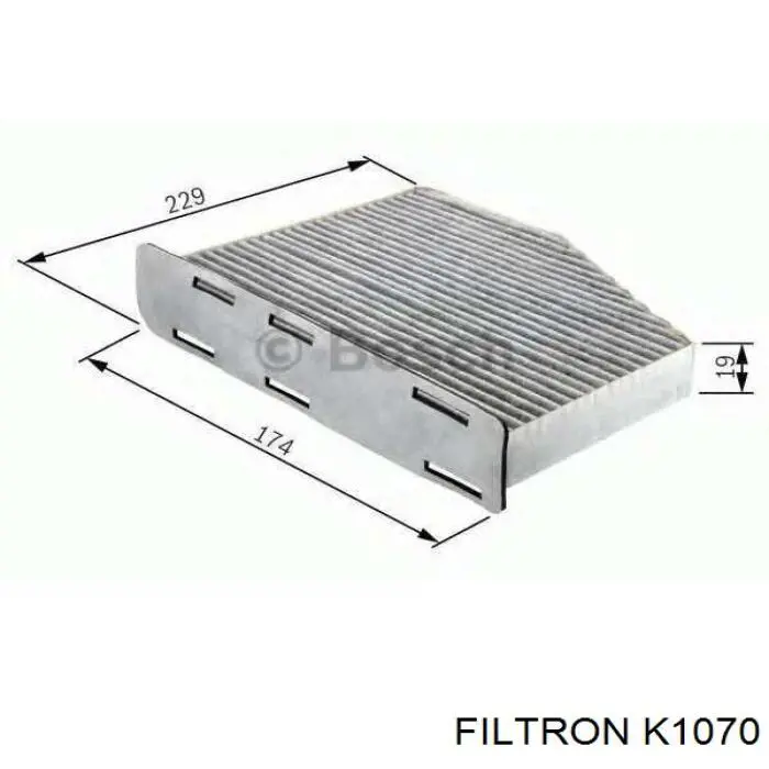 Купити K1070 Filtron Фільтр салону вугільний
