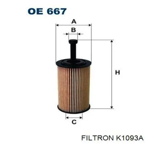 Купити K1093A Filtron Фільтр салону вугільний