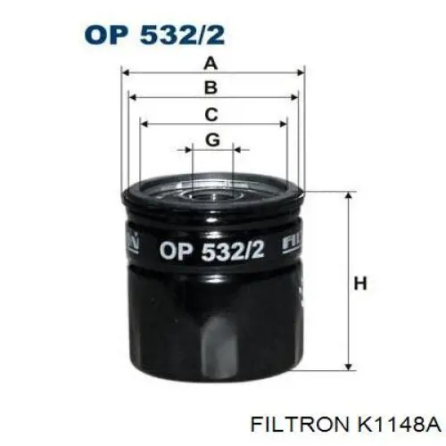 Купити K1148A Filtron Фільтр салону вугільний