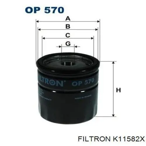 Купити K11582X Filtron Фільтр салону вугільний