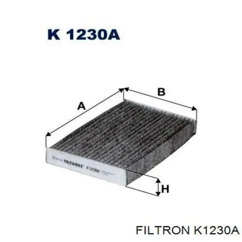 Купити K1230A Filtron Фільтр салону вугільний