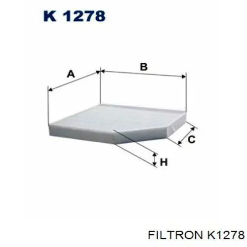 K1278 Filtron фільтр салону