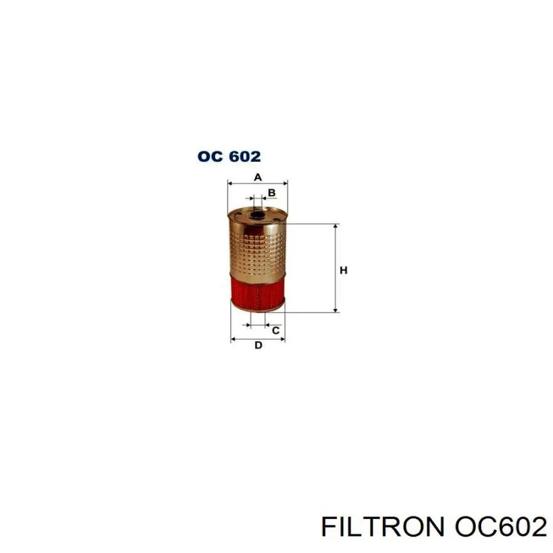 Масляний фільтр OC602 Filtron