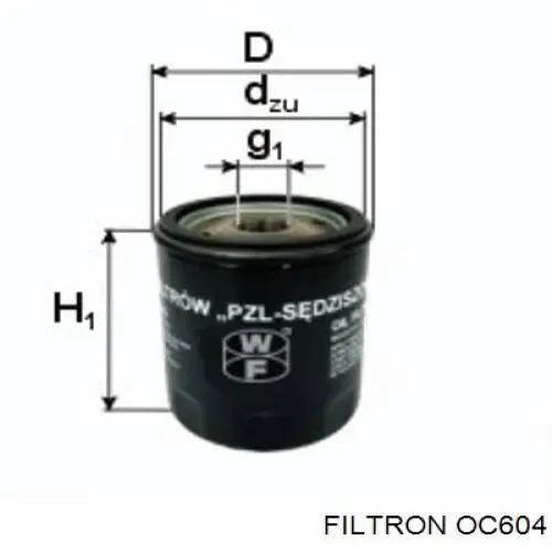 Масляний фільтр двигуна Filtron OC604 ціна, від 6.37 USD