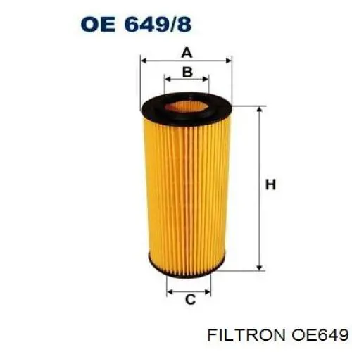 Масляний фільтр двигуна Filtron OE649 ціна, від 4.71 USD