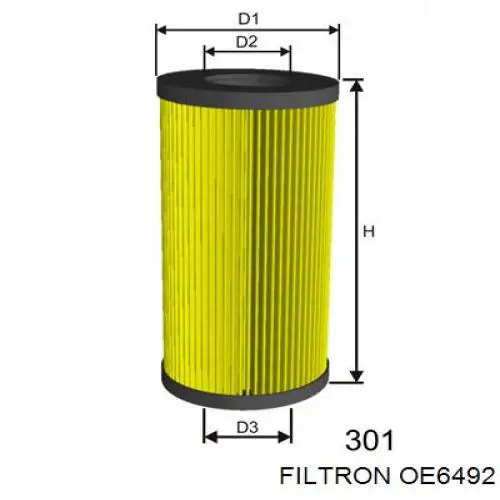 Масляний фільтр OE6492 Filtron