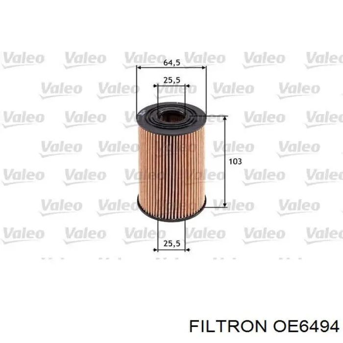 Масляний фільтр двигуна Filtron OE6494 ціна, від 5.21 USD