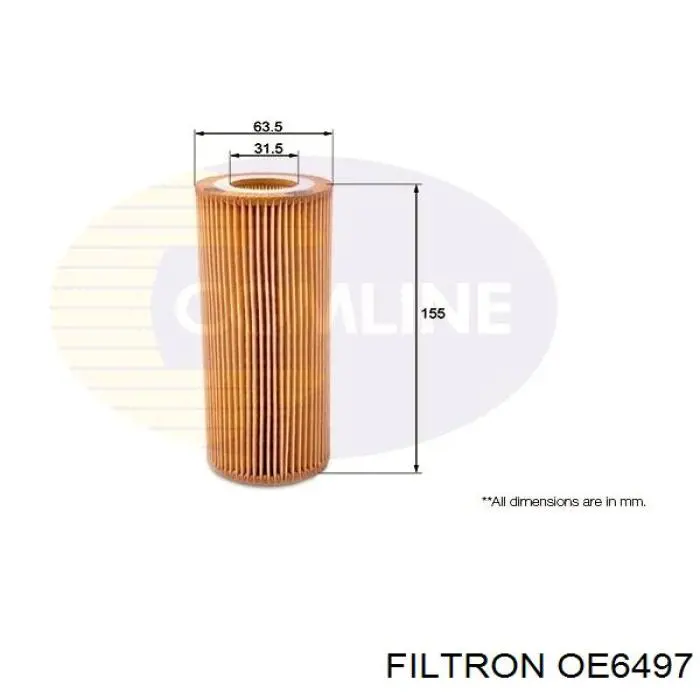 Масляний фільтр OE6497 Filtron
