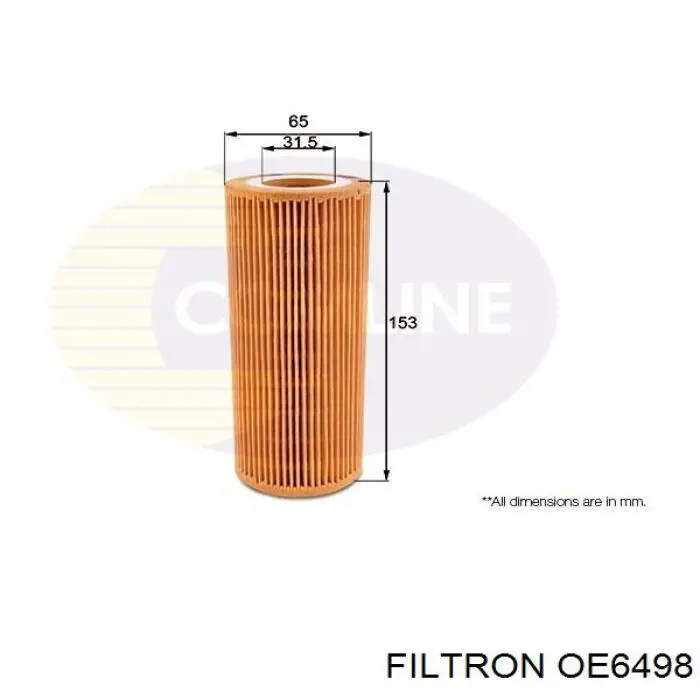 OE6498 Filtron фільтр масляний