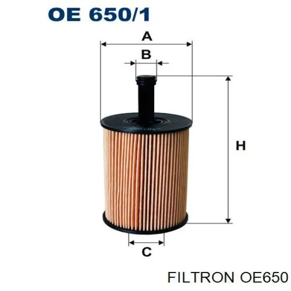 Фільтр масляний Filtron OE650