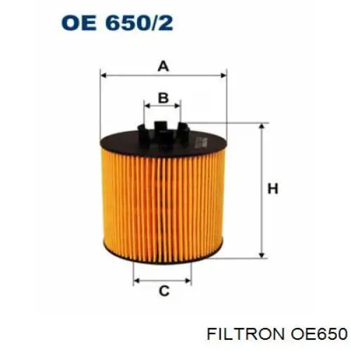 OE650 Filtron Фільтр масла