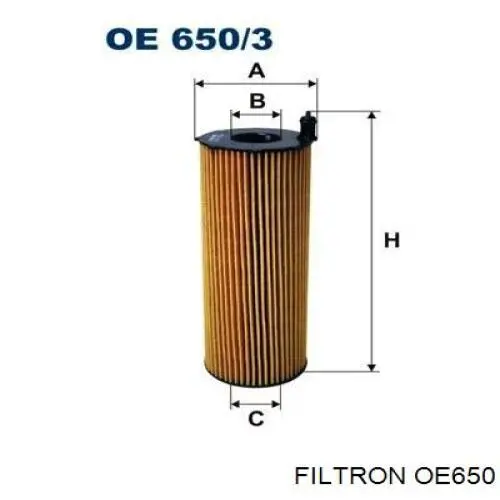Масляний фільтр OE650 Filtron