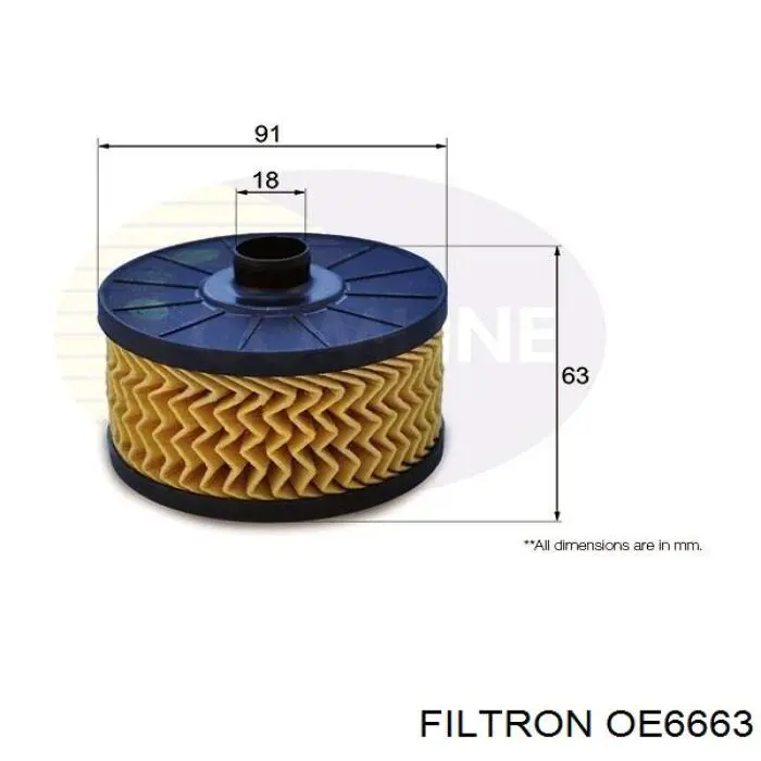 OE6663 Filtron фільтр масляний