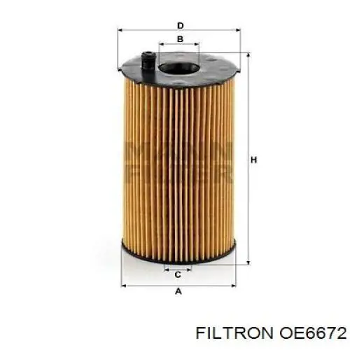 OE6672 Filtron фільтр масляний