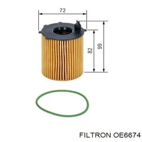 Масляний фільтр двигуна Filtron OE6674 ціна, від 5.79 USD
