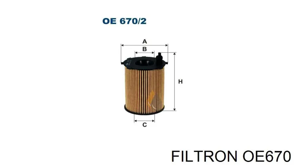 Масляний фільтр двигуна Filtron OE670 ціна, від 4.34 USD