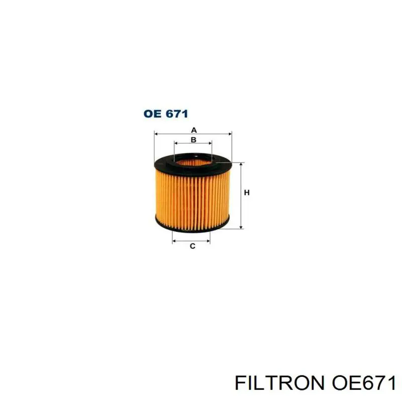 Масляний фільтр двигуна Filtron OE671 ціна, від 4.85 USD