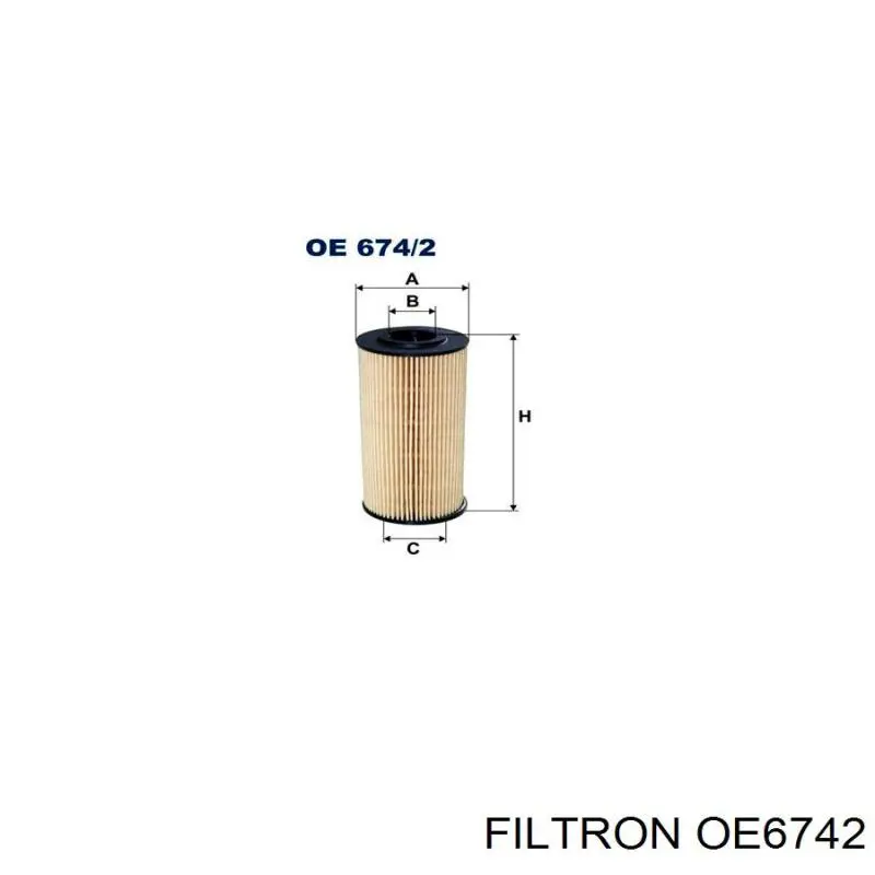 Масляний фільтр двигуна Filtron OE6742 ціна, від 4.56 USD