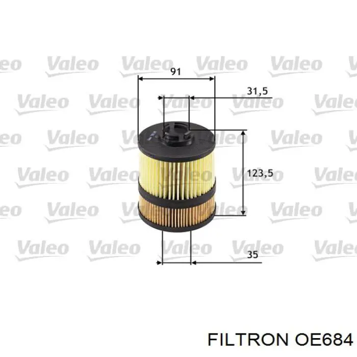 Фільтр масляний OE684 Filtron