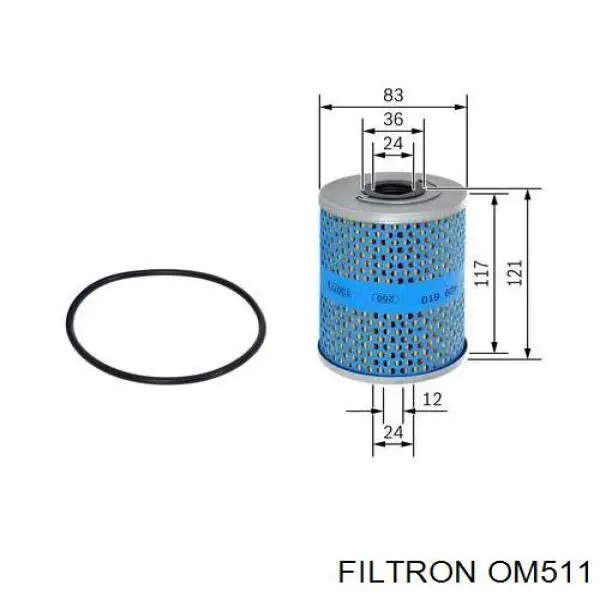 Масляний фільтр двигуна Filtron OM511 ціна, від 3.86 USD