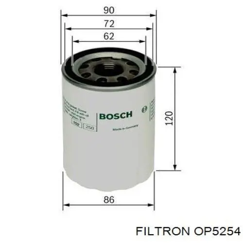 OP5254 Filtron фільтр масляний